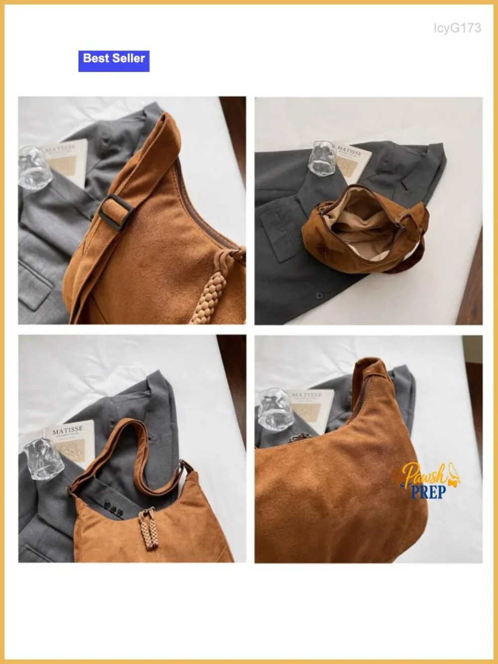 Ultra Soft Foldable Vegan Leather Crossbody Bag, Slouchy Hobo Tote Purse